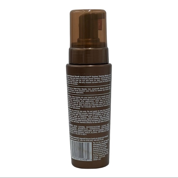 2 Pack Jergens Natural Glow Deep Bronze Instant Sun Sunless Tanning Mousse 6 oz - Picture 5 of 6